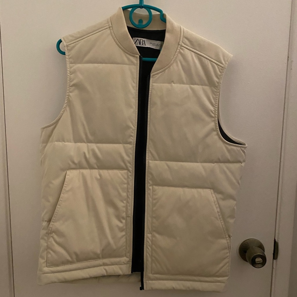 Zara Mens Sleeveless Bomber Jacket